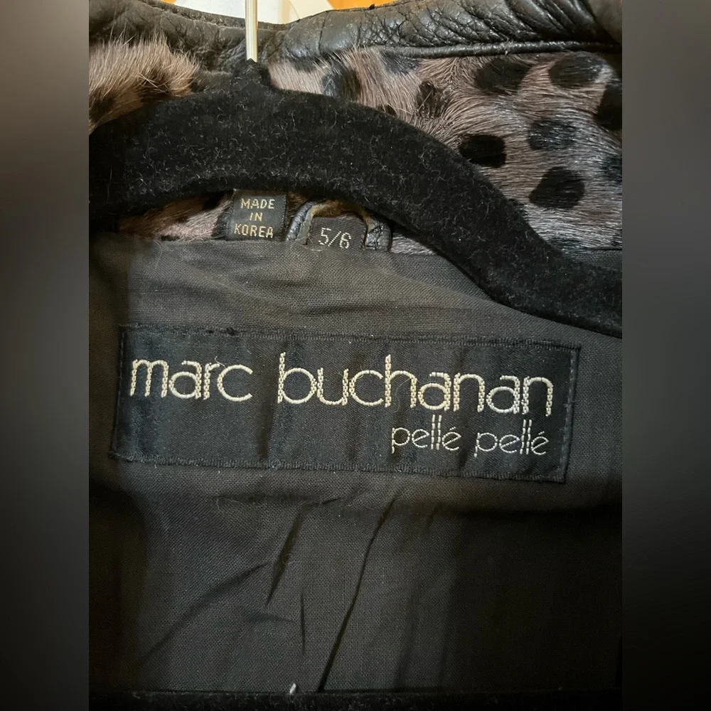 Marc Buchanan Pelle Pelle Vintage Animal Print 80’s Genuine Leather Jacket - Picture 2 of 16